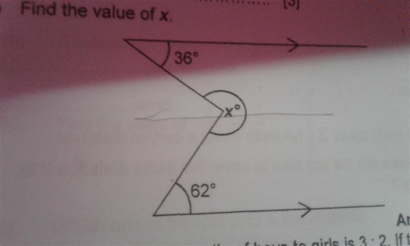 Please help me !! Find angle x only. It's very simple.plz try!-example-1