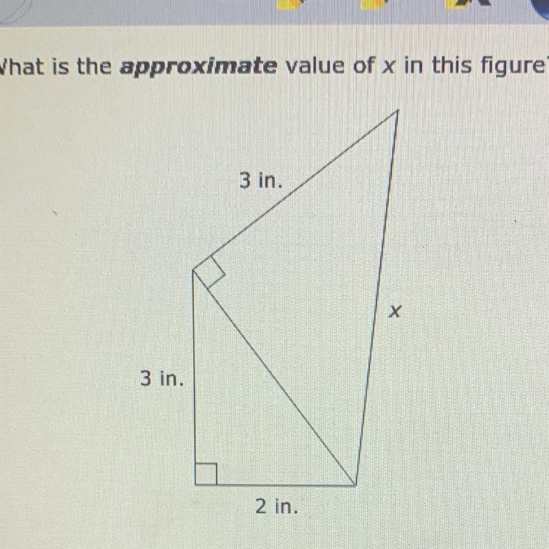 What is the approximate value of x in this figure? 19 POINTS-example-1