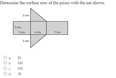 HELP PLEASE 5MIN LEFT a 84 b 630 c 426 d 28-example-1