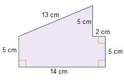 What is the area of the composite figure? -70 cm2 -100 cm2 -105 cm2 -130 cm2-example-1