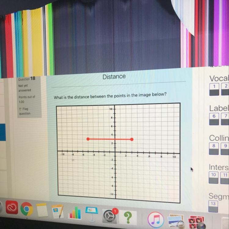 What is the distance between the points in the image below?-example-1