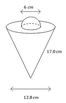 Find the total surface area of the solid shown, correct to the nearest cm2-example-1