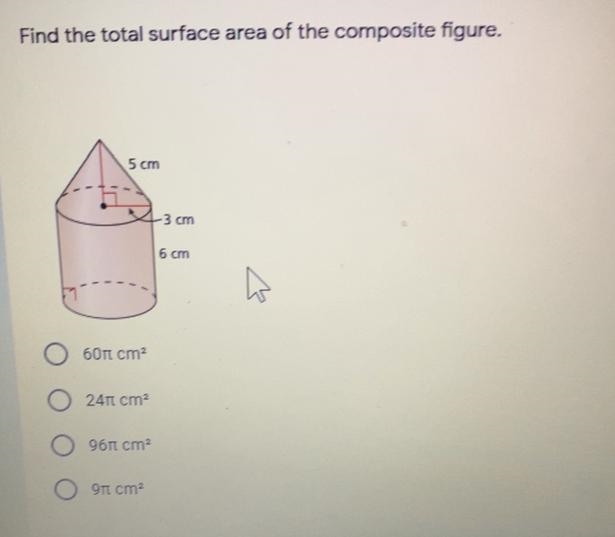 Find the total surface area of the composite figure. (It’s not 96)-example-1