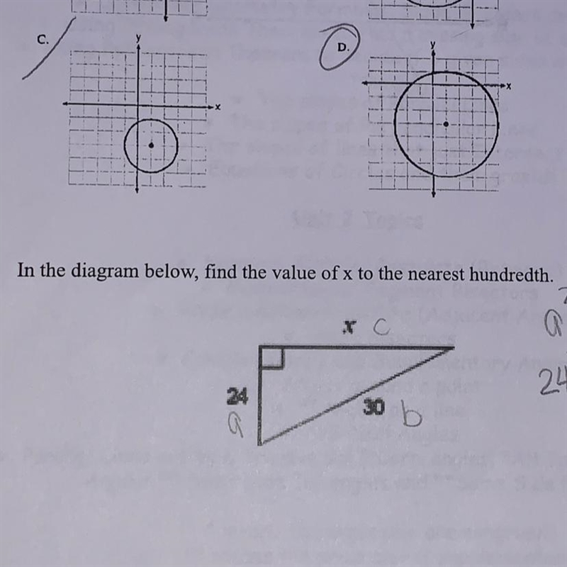 In the diagram below, find the value of x to the nearest hundredth-example-1