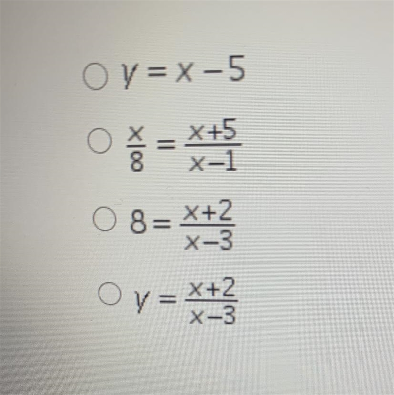 Select the expression that represents a rational function.-example-1