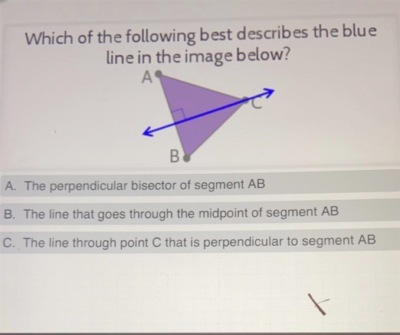 Which of the following best describes the blue line in the image below-example-1