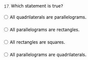 Help i will make u a brainllest 17. Which statement is true? 11. If m-example-1