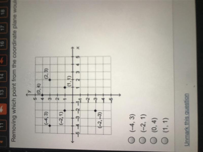 Removing which ordered pair from the table would make the relation a function of X-example-1