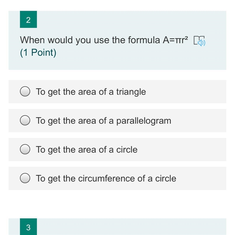 When would you use the formula A=TTr2º-example-1