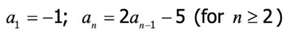 Use the given information below to find the first 6 terms of a sequence. * Captionless-example-1