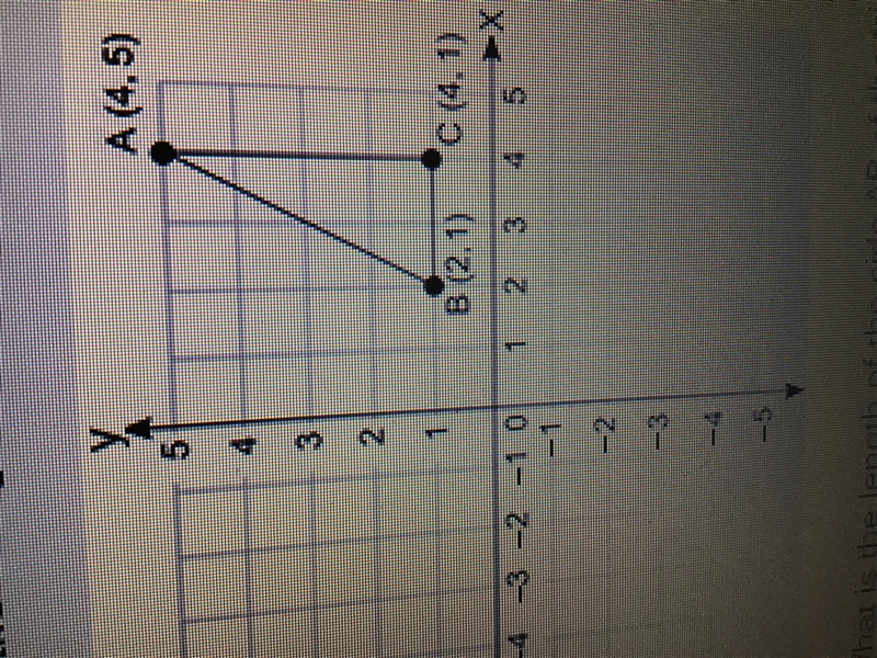 Look at triangle ABC. What is the Length of the side AB of the triangle? A. 2 B. Squ-example-1