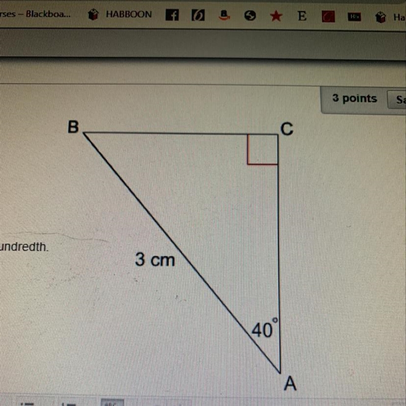 Find side BC. Round your answer to the nearest hundredth.-example-1