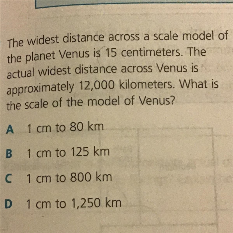 What is the scale of the model of Venus-example-1