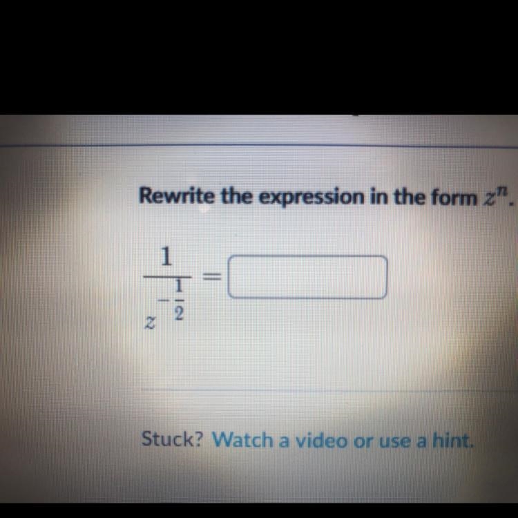 How to rewrite the expression in the form z^n-example-1