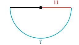 PLZ HELP QUICK PLZ Find the arc length of the semicircle. Either enter an exact answer-example-1