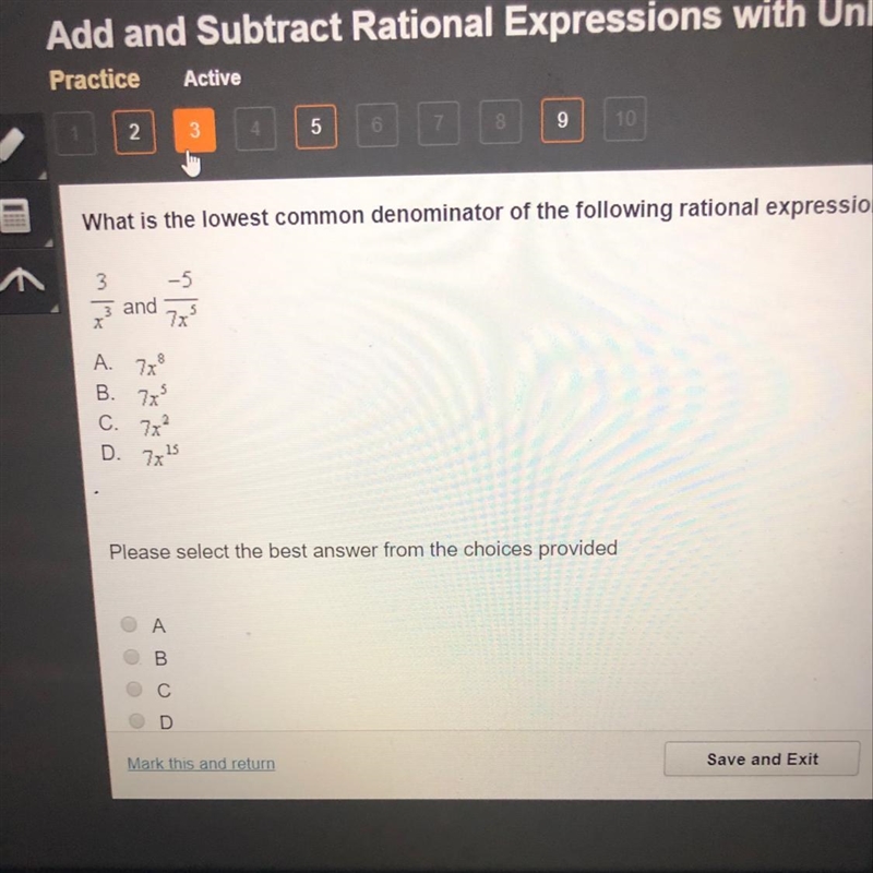 What is the lowest common denominator of the following rational expressions?-example-1