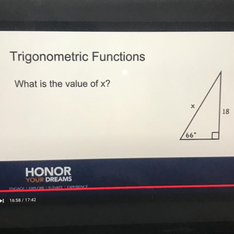 Trigonometric functions: what is the value of x?-example-1