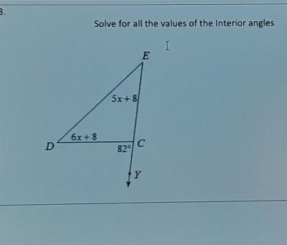 Solve for all the values of the interior angles​-example-1