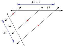 Find the value of x. A) 10 B) 4 C) 6 D) 7-example-1