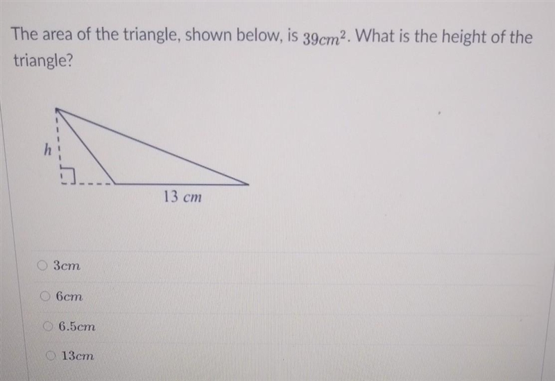 What id the height of the triangle?​-example-1