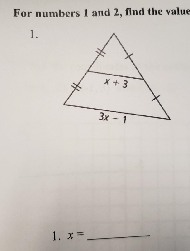 I need to find the value of x​-example-1