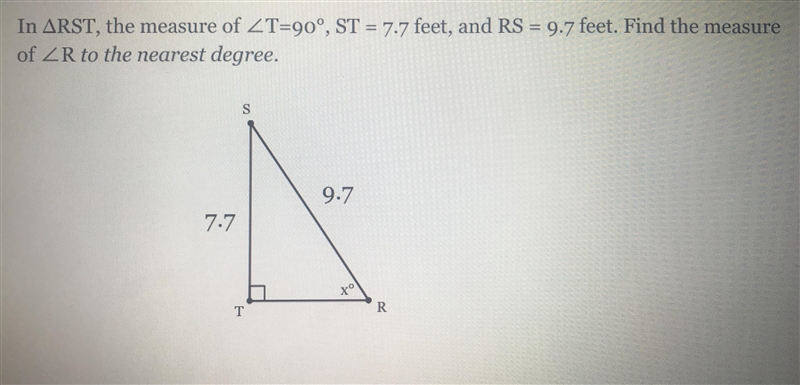 In △Rst, the measure of-example-1