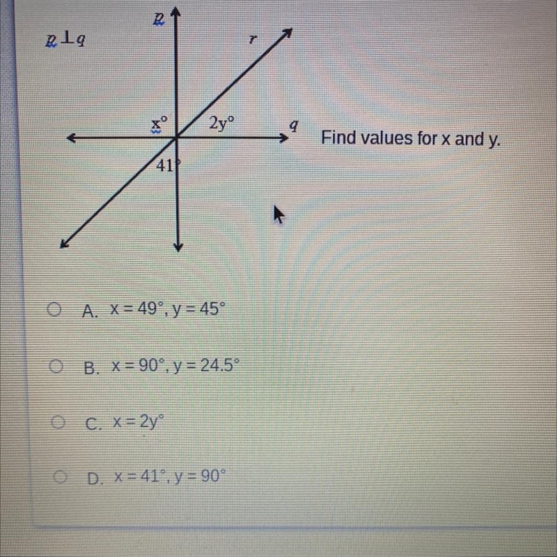 Find values for x and y.-example-1