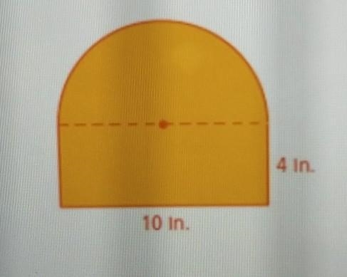 Due in 10 minutes Find the area of the figure. Use 3.14. ​-example-1