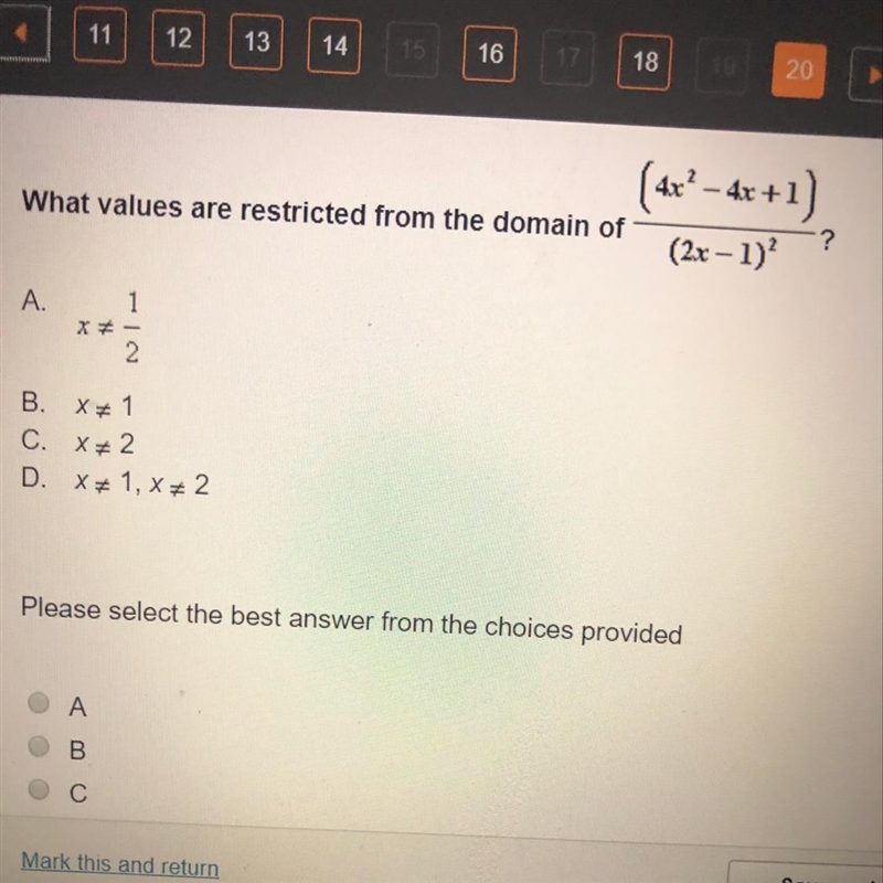 What Val are restricted from the domain of-example-1