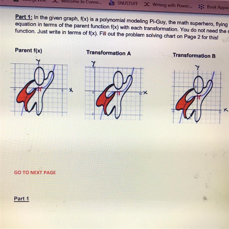 In this given graph, f(x) is a polynomial modeling the Pi-guy, the math superhero-example-1