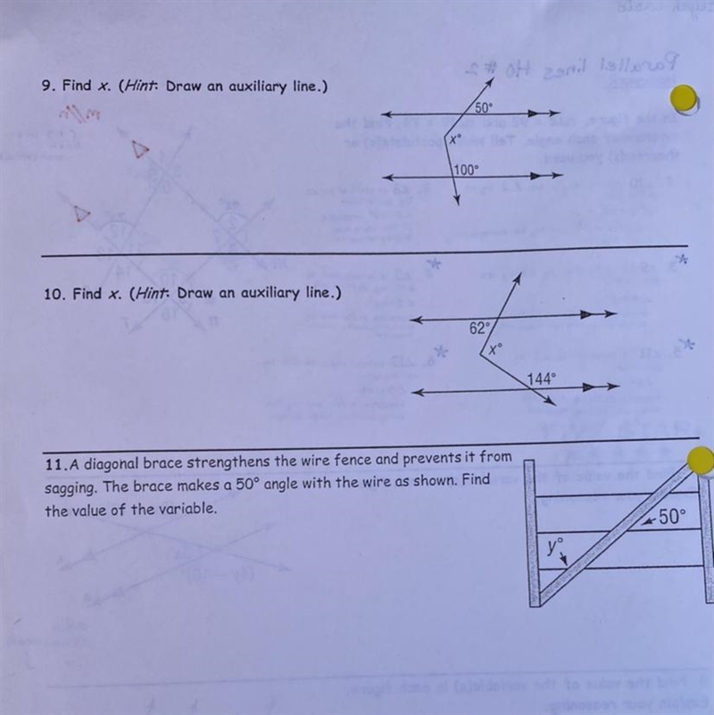 How do I find the value of variables in these situations? (All three)-example-1