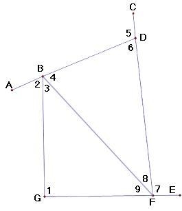 Find the measure of ∠7. Given: ∠1 is a right angle ∠3 = 37° ∠8 =62° A. 53° B. 65° C-example-1