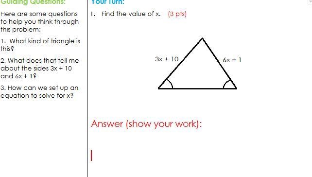 Find the value of x. and please show the work and explain! Thank you!!-example-1