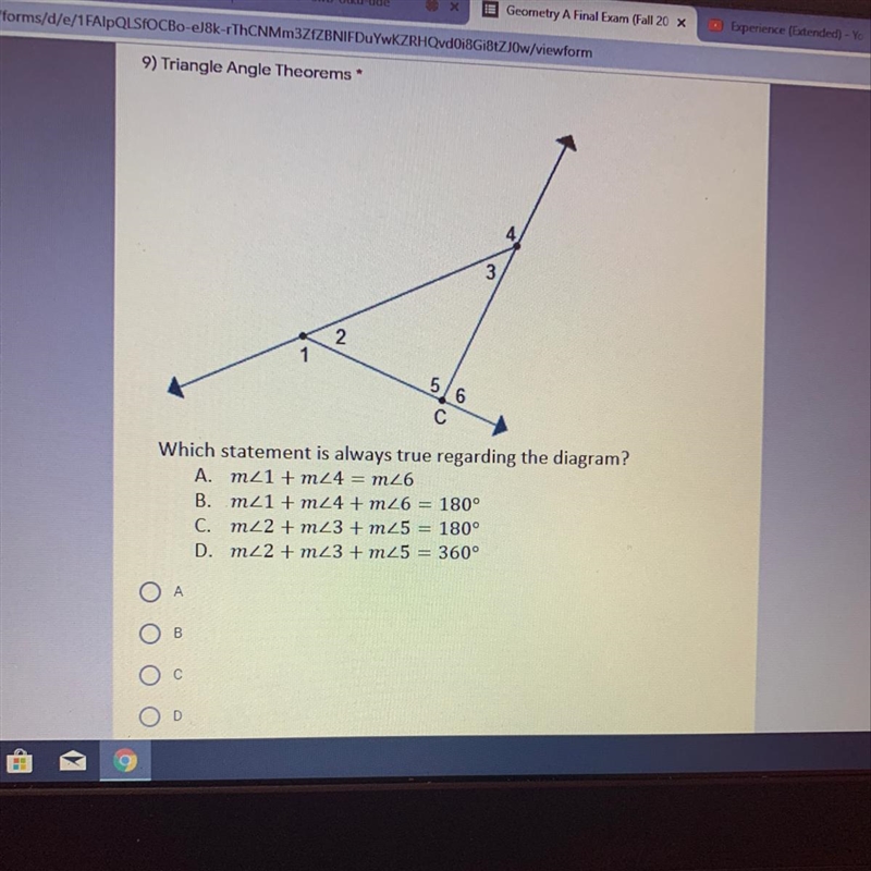 Which statement is always true regarding the diagram-example-1