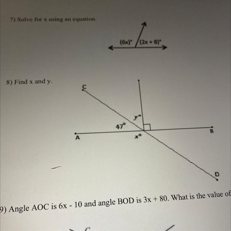 8) Find x and y. Some one help me please-example-1