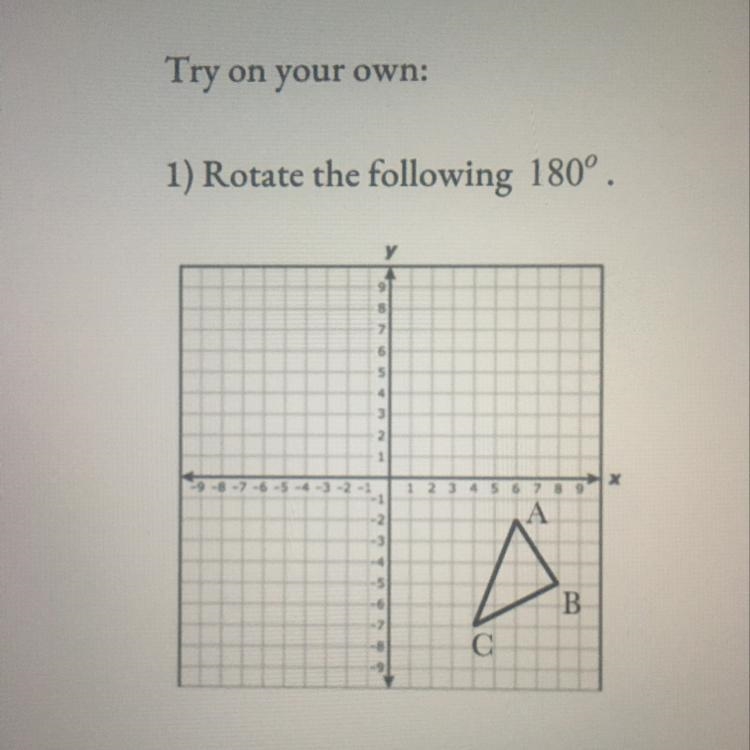 1) Rotate the following 180°.-example-1