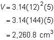 Vaughn is calculating the volume of the cylinder below using the following work What-example-2