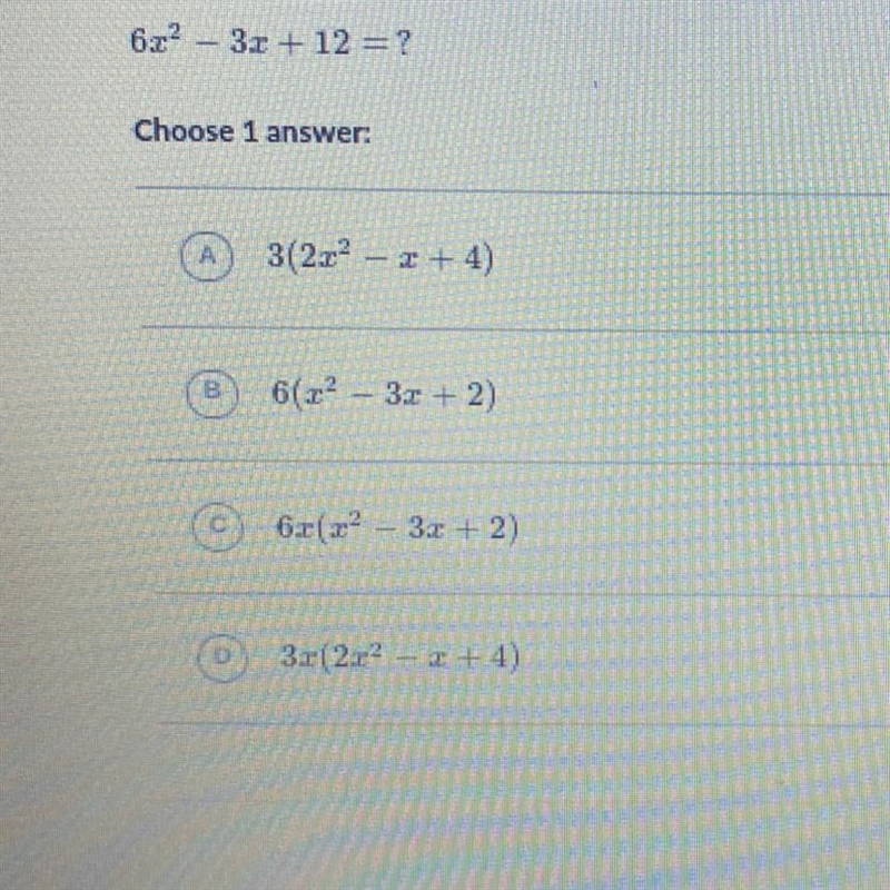 Which expression is the result of factoring the expression below by taking out its-example-1