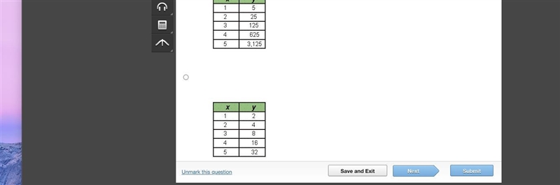 Which table represents a linear function?-example-2