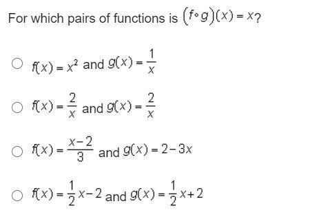 For which pairs of functions is (f * g) (x)?-example-1