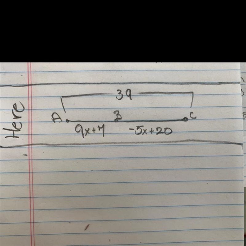 Use the figure to write the segment addition postulate, write and equation and solve-example-1