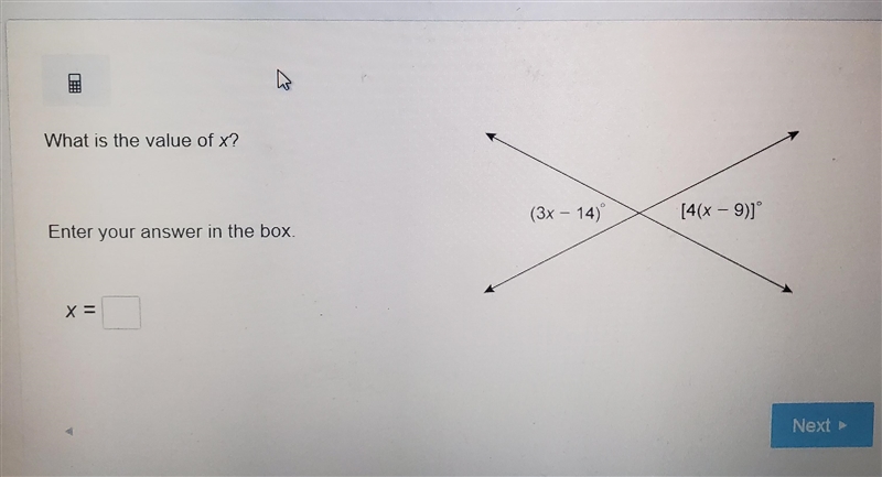 What is the value of x? Enter your answer in the box.-example-1