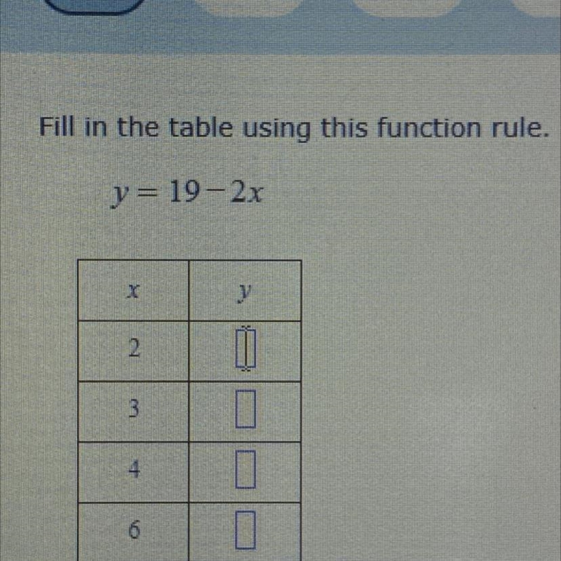 Fill in the table using this function rule.-example-1