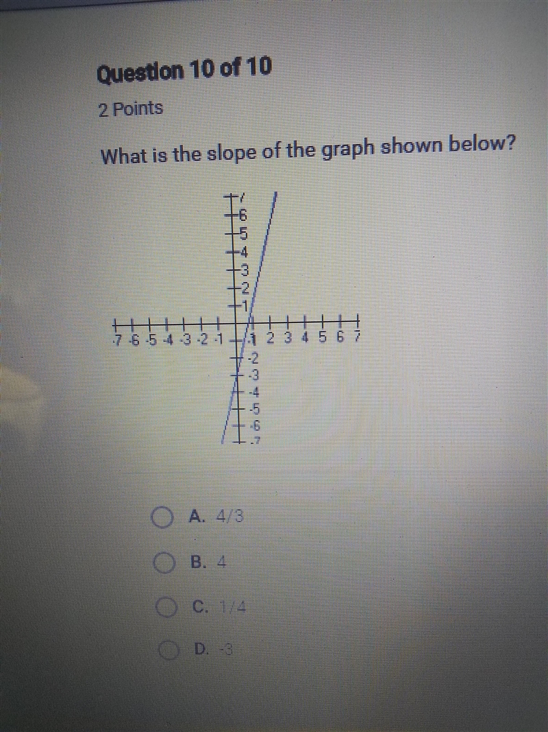 What is the slope of the graph shown below-example-1