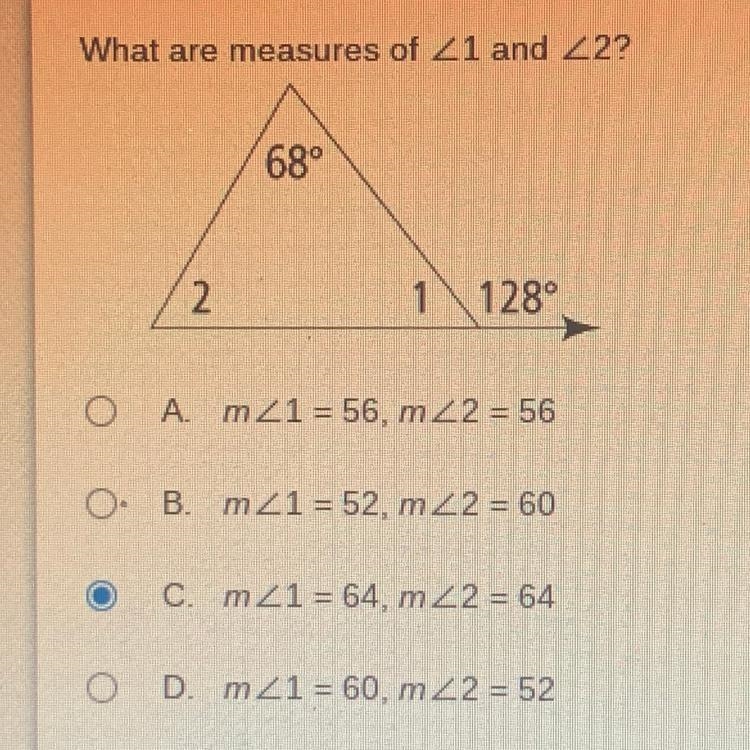 What are measures of 21 and 22?-example-1