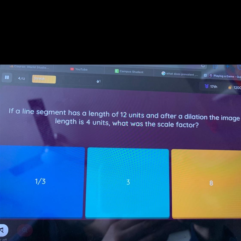 Ifa line segment has a length of 12 units and after a dilation the image length is-example-1