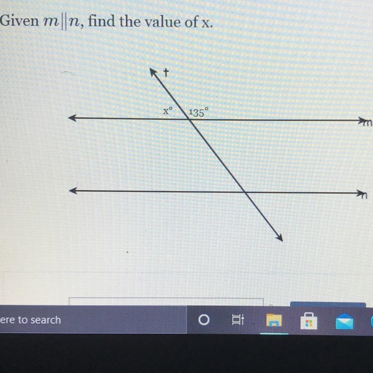 Given m || n, find the value of x.-example-1