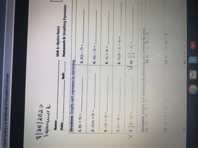 PLZ HELPP ÁLGEBRA BASICS 8(x + 5)=-example-1