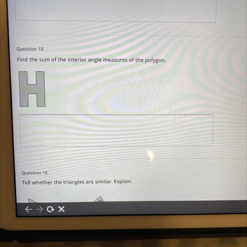 Please help !!!!!!! Find the sum of the interior Angle measures of the polygon.-example-1