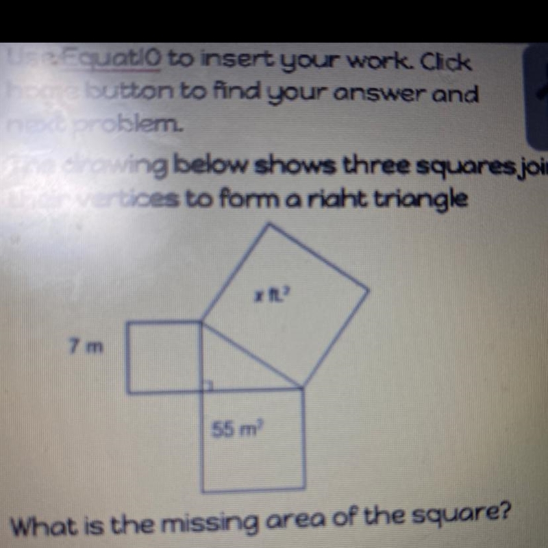 What is the missing area of the square?-example-1